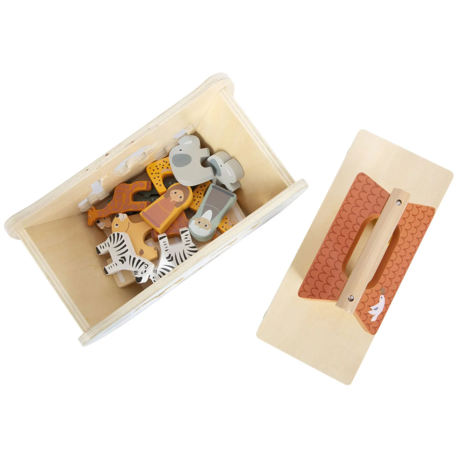 Small Foot - Houten Vormenstoof Ark van Noach Safari, 15dlg.