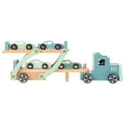 Small Foot - Houten Vrachtwagen Transporter Chicago met Auto's, 9dlg.