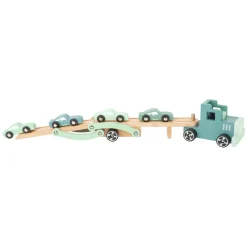 Small Foot - Houten Vrachtwagen Transporter Chicago met Auto's, 9dlg.