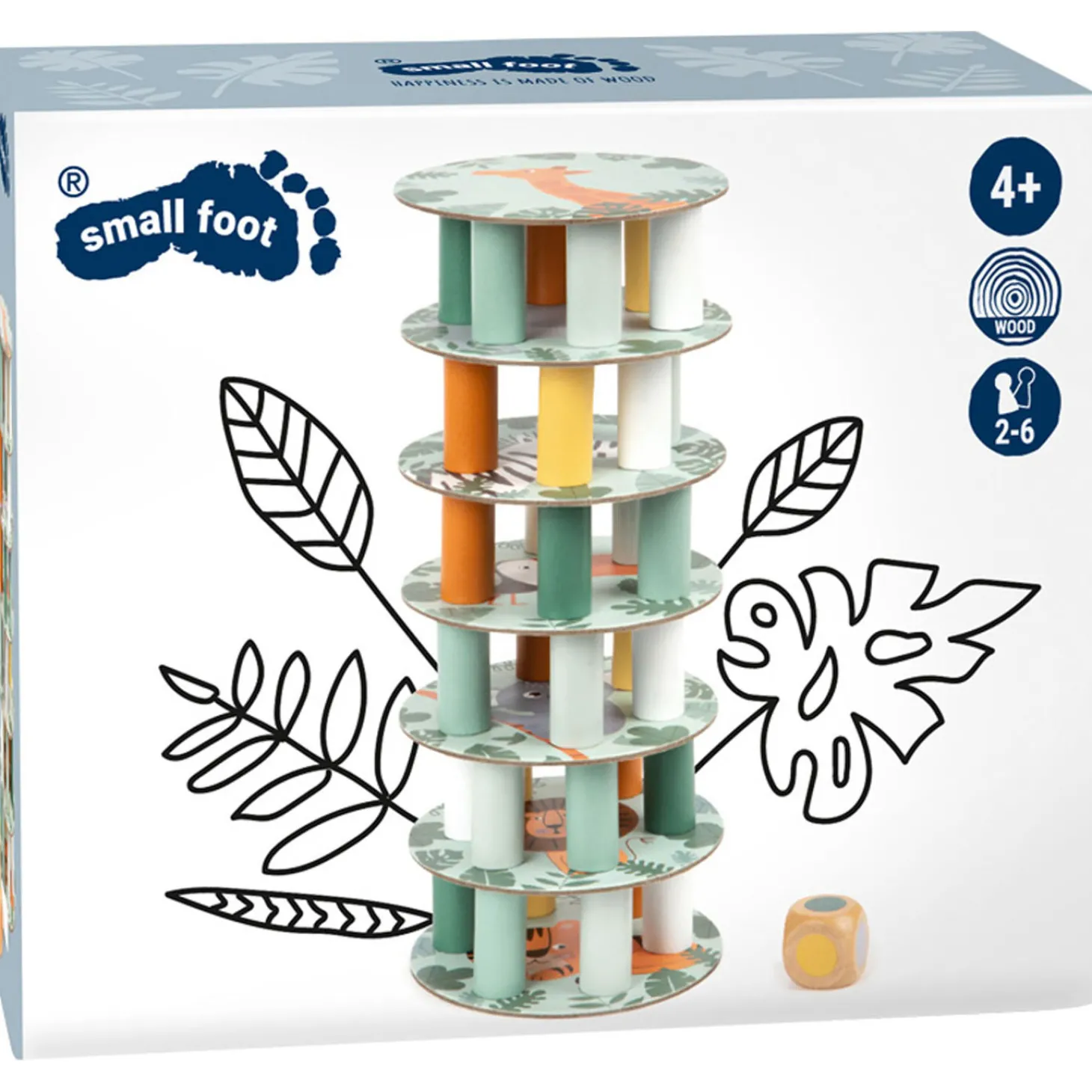 Small Foot - Houten Wiebeltoren Safari Spel