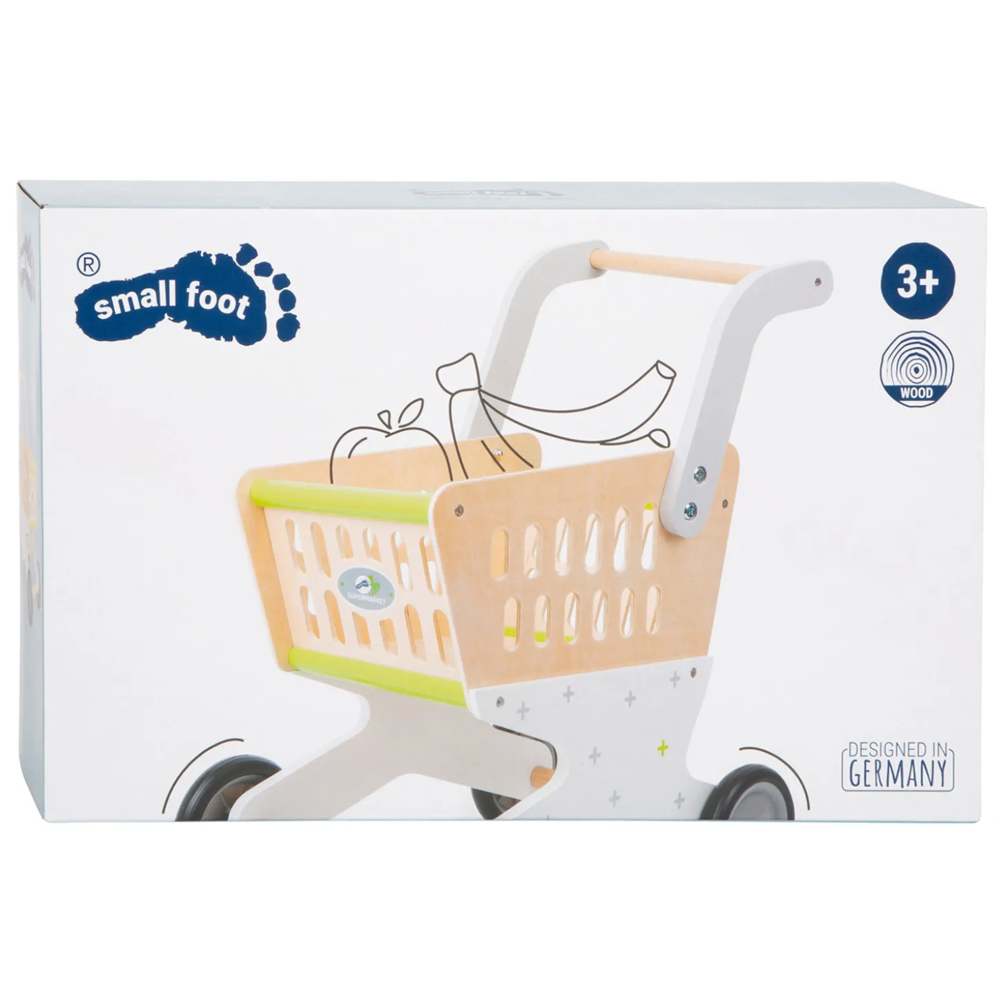 Small Foot - Houten Winkelwagen Supermarkt