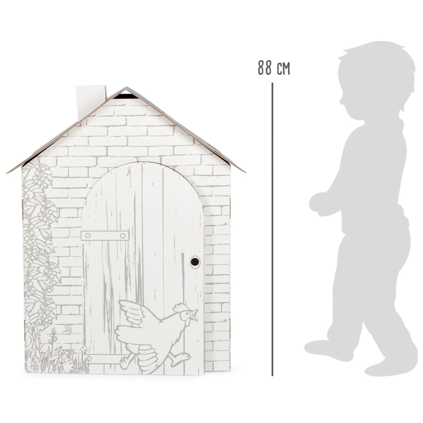 Small Foot - Kartonnen Speelhuis Boerderij, 87x71x88cm