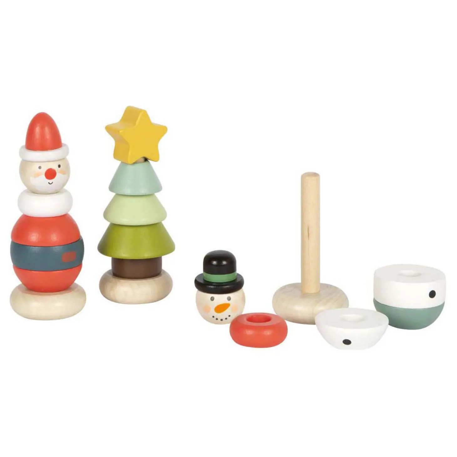 Small Foot - Kerst- en Winter Stapeltoren, 9 stuks