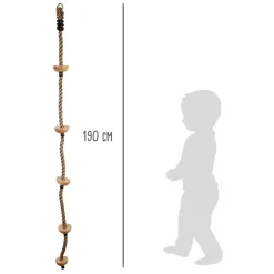 Small Foot - Klimladder met Houten Opstapjes, 190cm