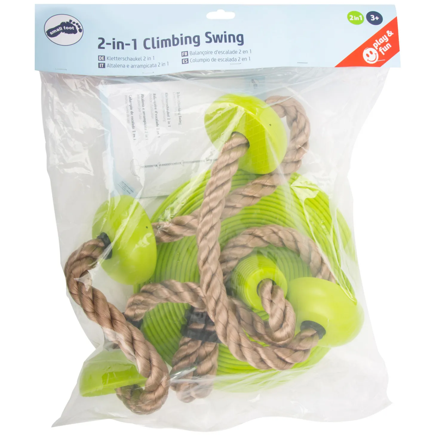 Small Foot - Klimtouw en Schommel 2in1 Groen, 190cm