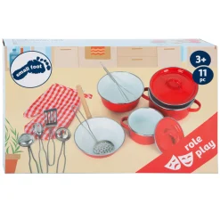 Small Foot - Pannen en Kookgerei Set Rood, 11dlg.