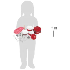 Small Foot - Pannen en Kookgerei Set Rood, 11dlg.