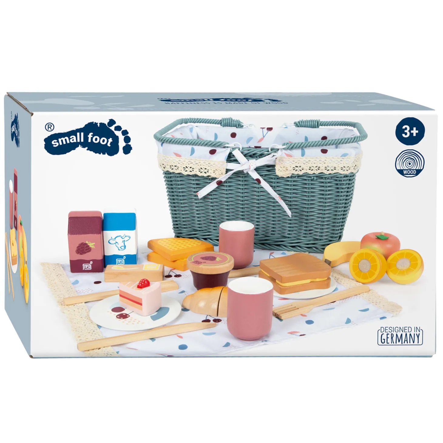 Small Foot - Picknickset met Houten Speeleten Tasty, 26dlg.