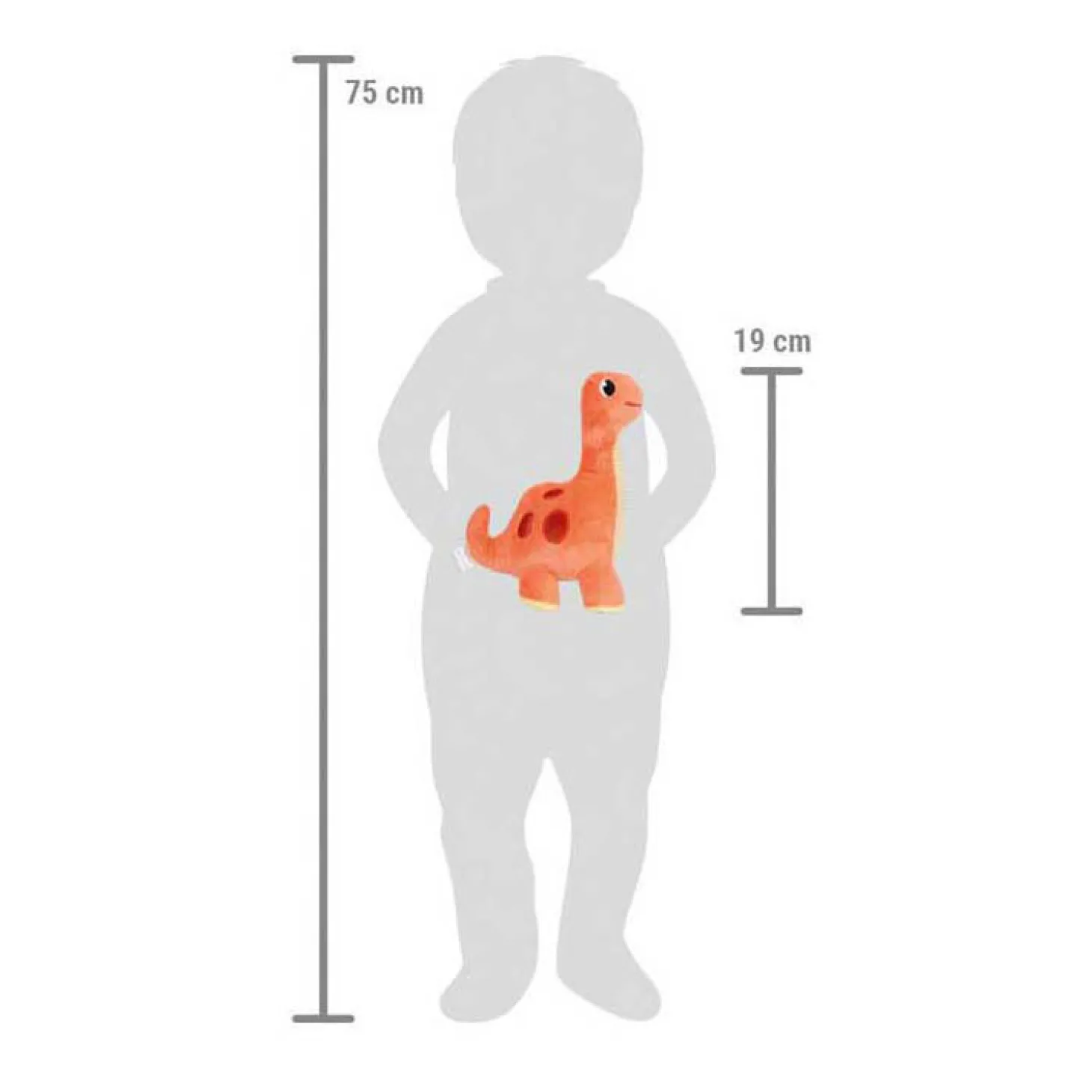 Small Foot - Pluche Dinosaurus Rood