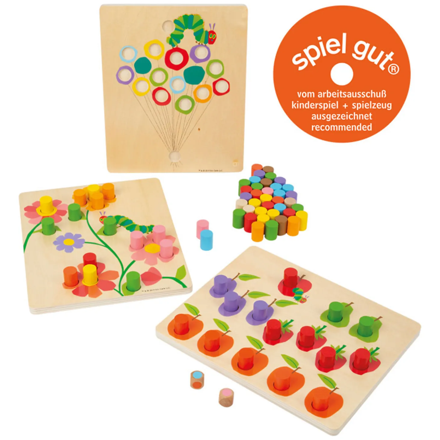 Small Foot - Rupsje Nooitgenoeg Houten Kleurenspel