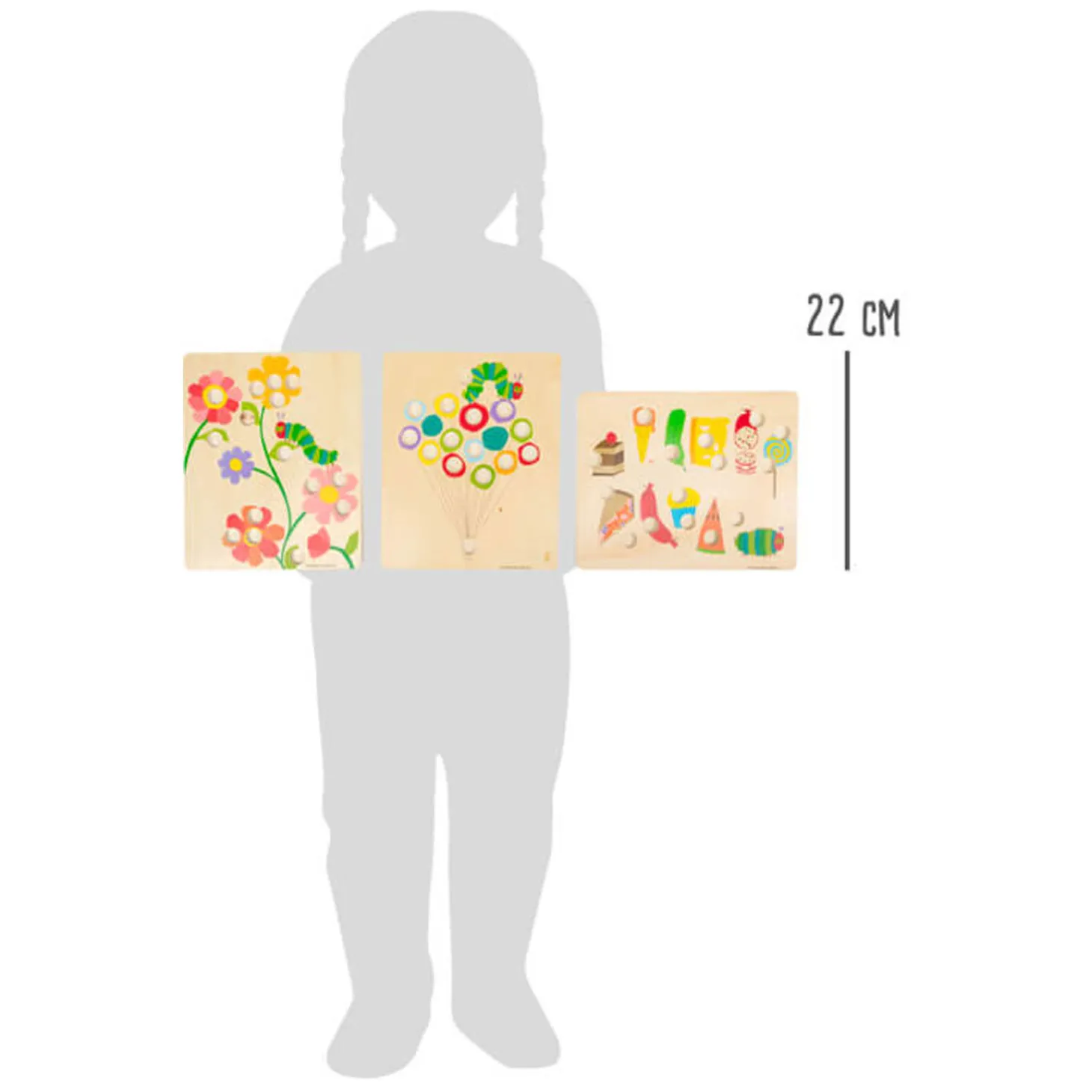 Small Foot - Rupsje Nooitgenoeg Houten Kleurenspel