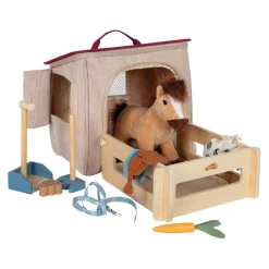Small Foot - Speelset Paard met Stal en Accessoires in Tas