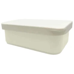 Smikkels RVS Broodtrommel met Siliconen Deksel 900ml - Wit