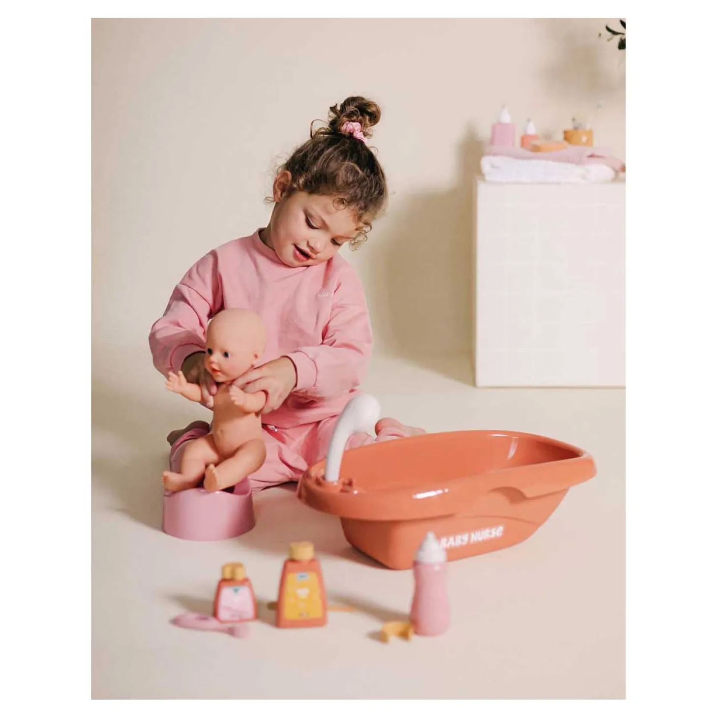 Smoby Baby Nurse Poppenbadset - 9dlg.