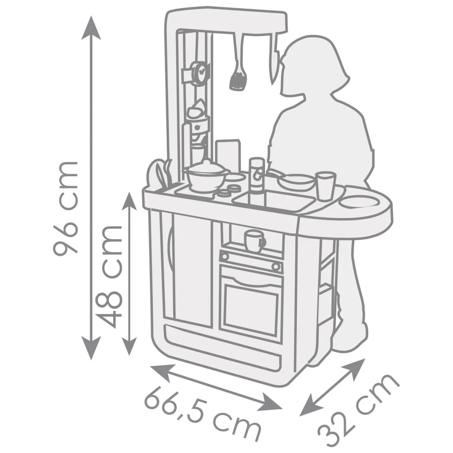 Smoby Cherry Keuken, 25dlg.
