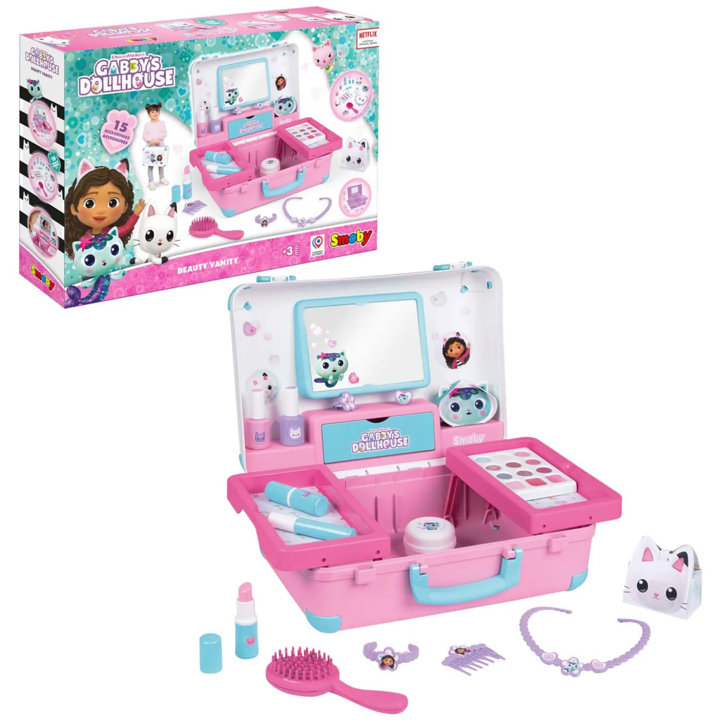 Smoby Gabby's Poppenhuis Beautykoffer, 15dlg.