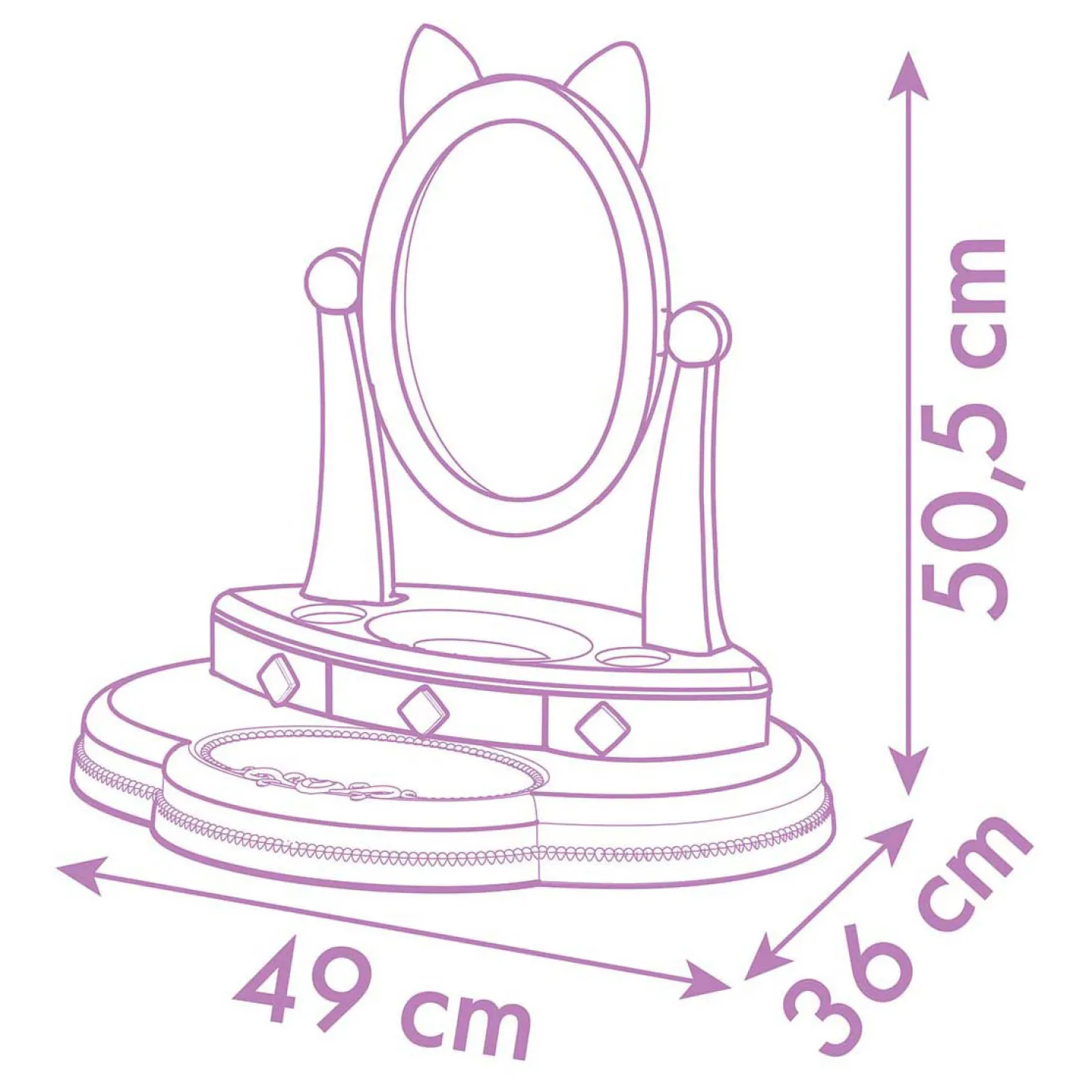 Smoby Gabby's Poppenhuis Tafelblad Kaptafel, 12dlg.