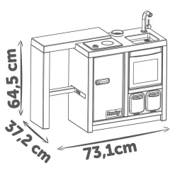 Smoby Keukeneiland - incl. 34 Accessoires