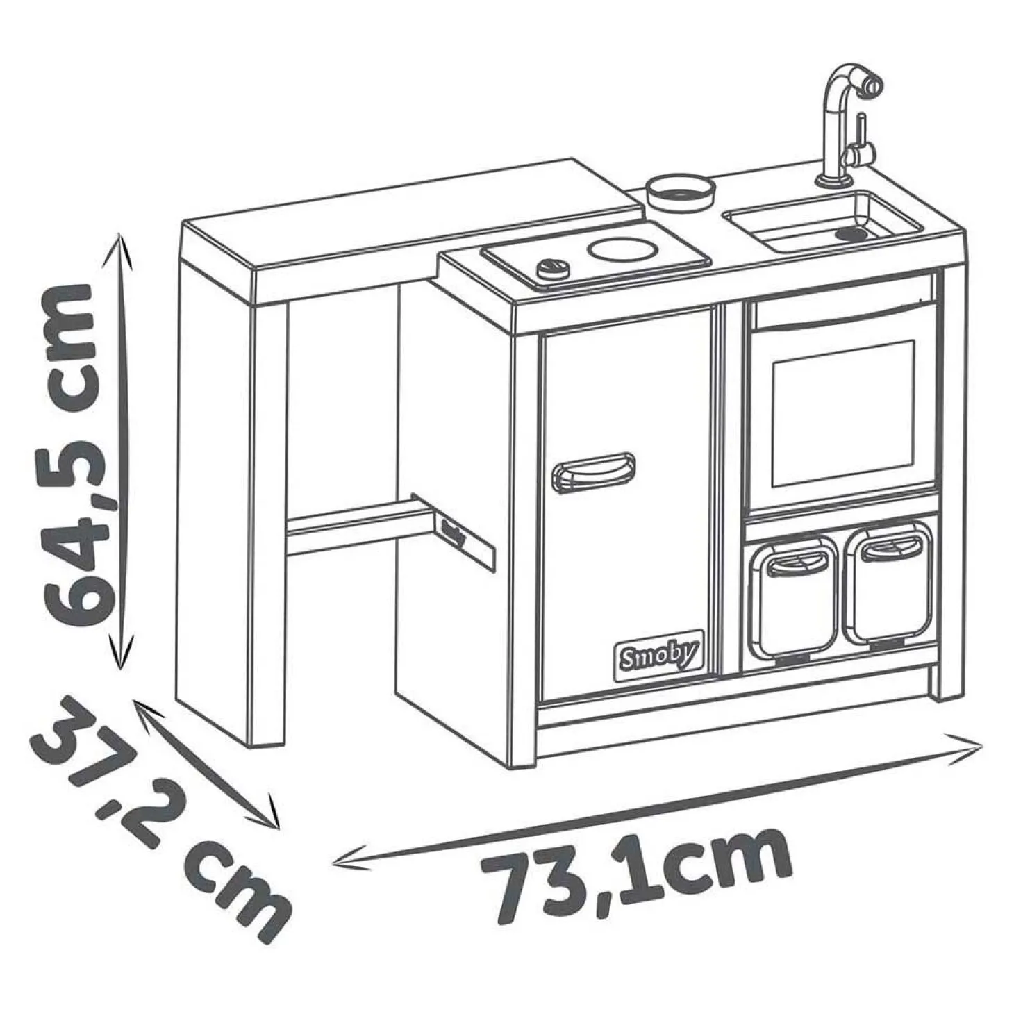 Smoby Keukeneiland - incl. 34 Accessoires