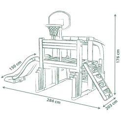 Smoby Life Plezier Sport Centrum met Glijbaan