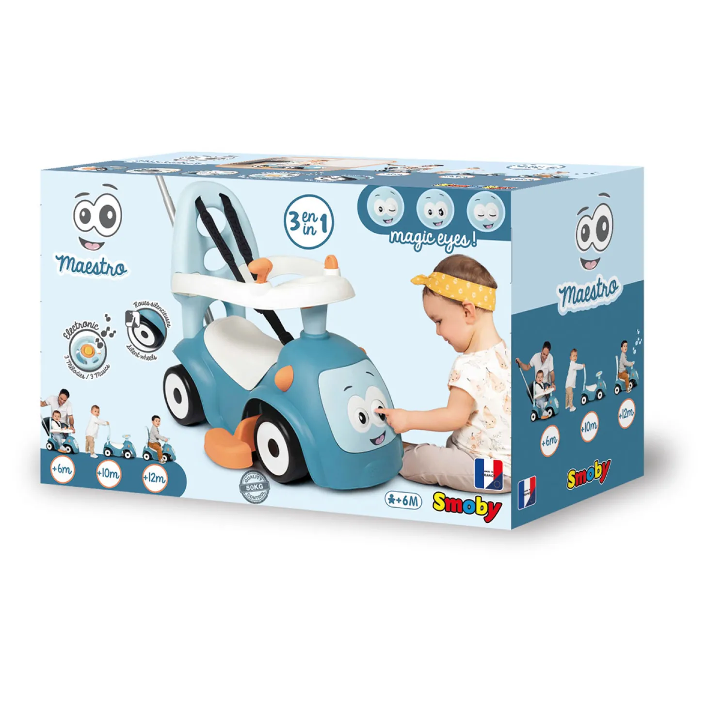 Smoby Maestro Ride On Loopauto Blauw