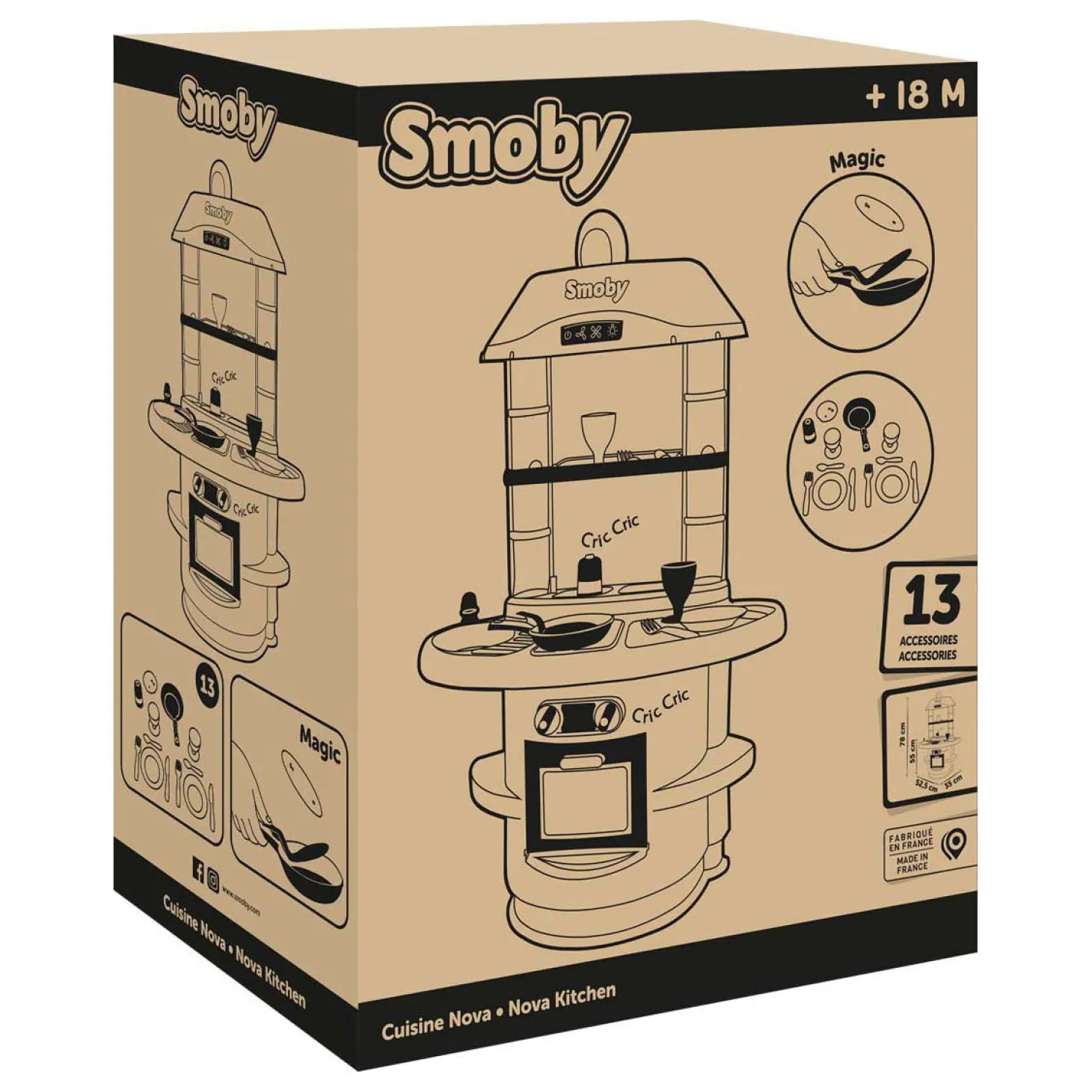 Smoby Nova Speelkeuken, 13dlg.