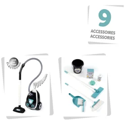 Smoby Schoonmaaktrolley met Stofzuiger, 8dlg.