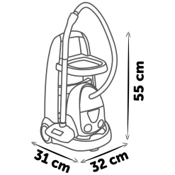 Smoby Schoonmaaktrolley met Stofzuiger, 8dlg.