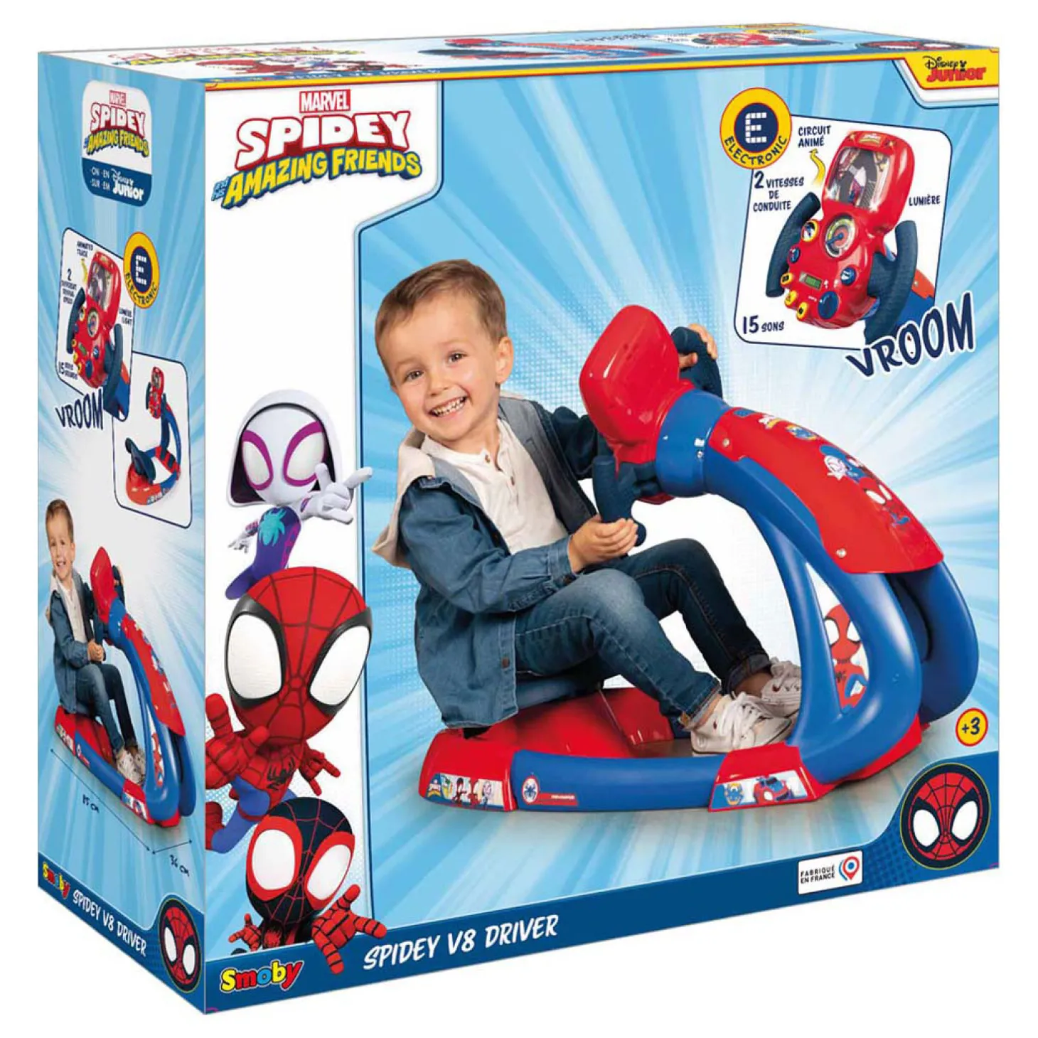 Smoby V8 Driver Spidey Racestoel