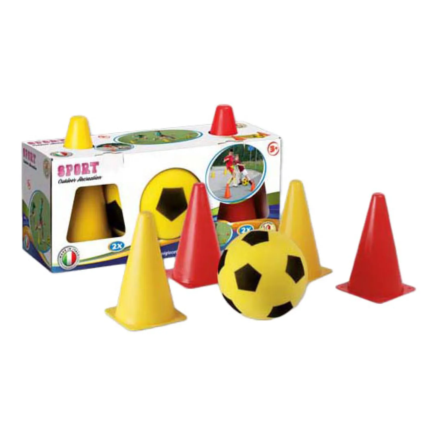 Soft Voetbal met 4 Pionnen