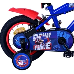 Sonic Prime Fiets - 12 inch - Blauw Rood - Twee handremmen