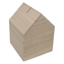 Spaarpot Huis  Paulownia Hout