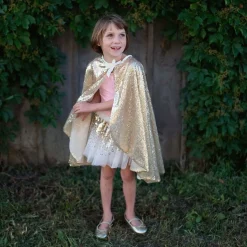 Sparkle Cape met Pailletten Goud, 4-6 jaar