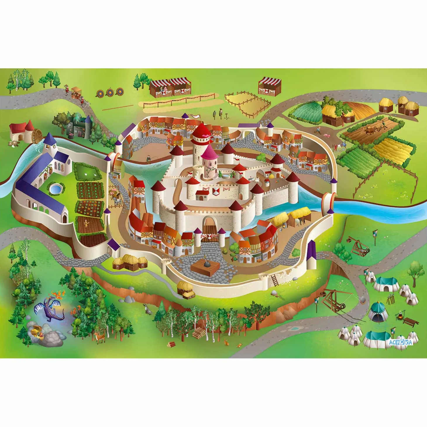 Speelkleed Kasteel Middeleeuwen, 100x150cm