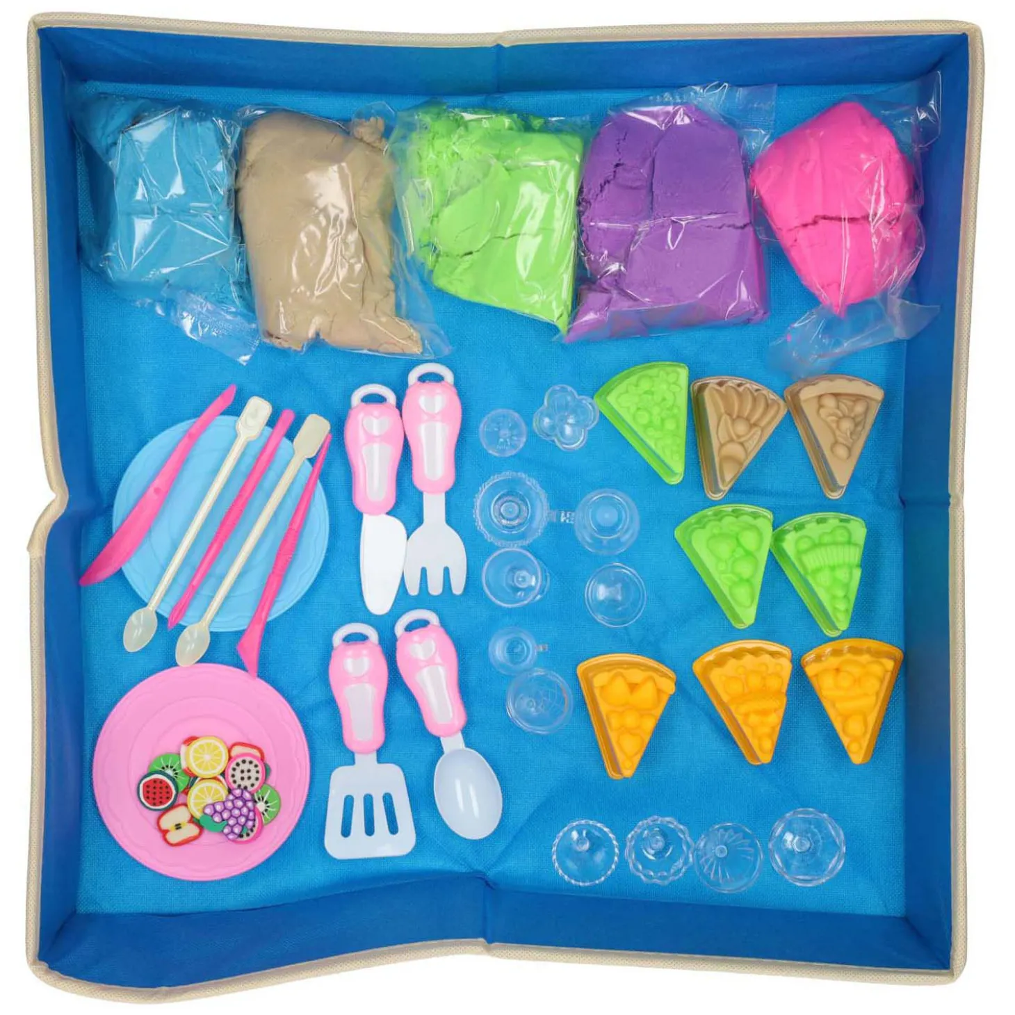 Speelzand Taartjes & Toetjes met Speelmat, 1kg