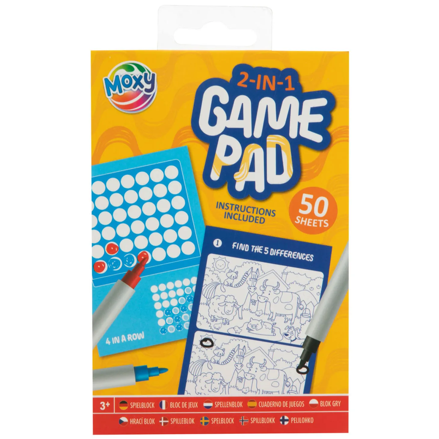 Spellenblok 2in1 A6, 50 Vellen