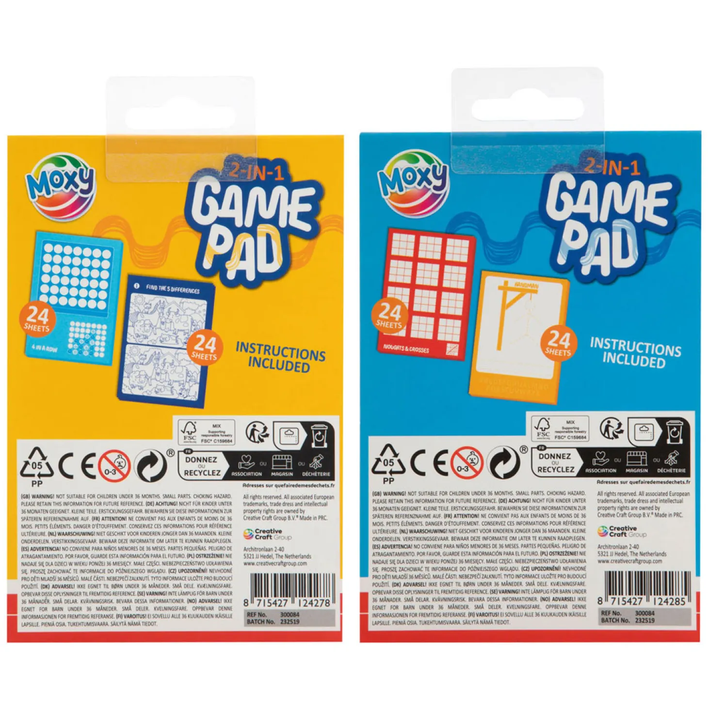 Spellenblok 2in1 A6, 50 Vellen