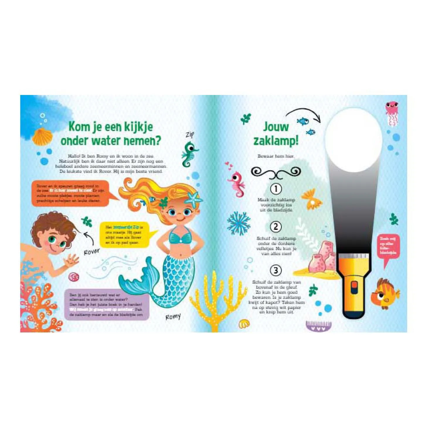 Speuren Naar Zeemeerminnen Zoekboek met Kartonnen Zaklamp