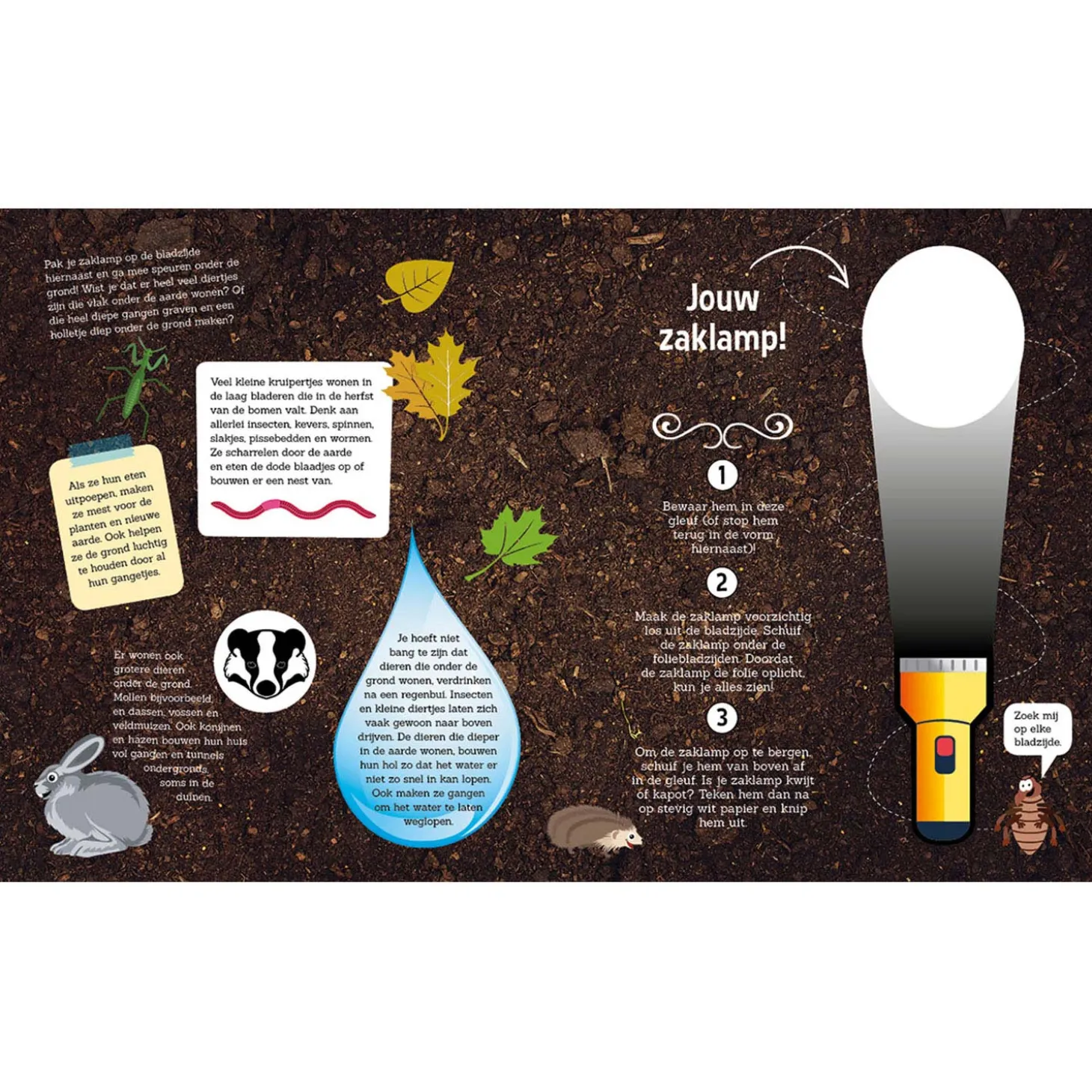 Speuren onder de Grond + kartonnen zaklamp