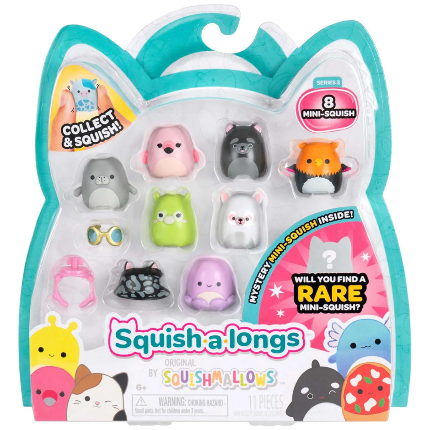 Squishmallows - Squish-a-longs Speelfiguren Style 3 - 8dlg.