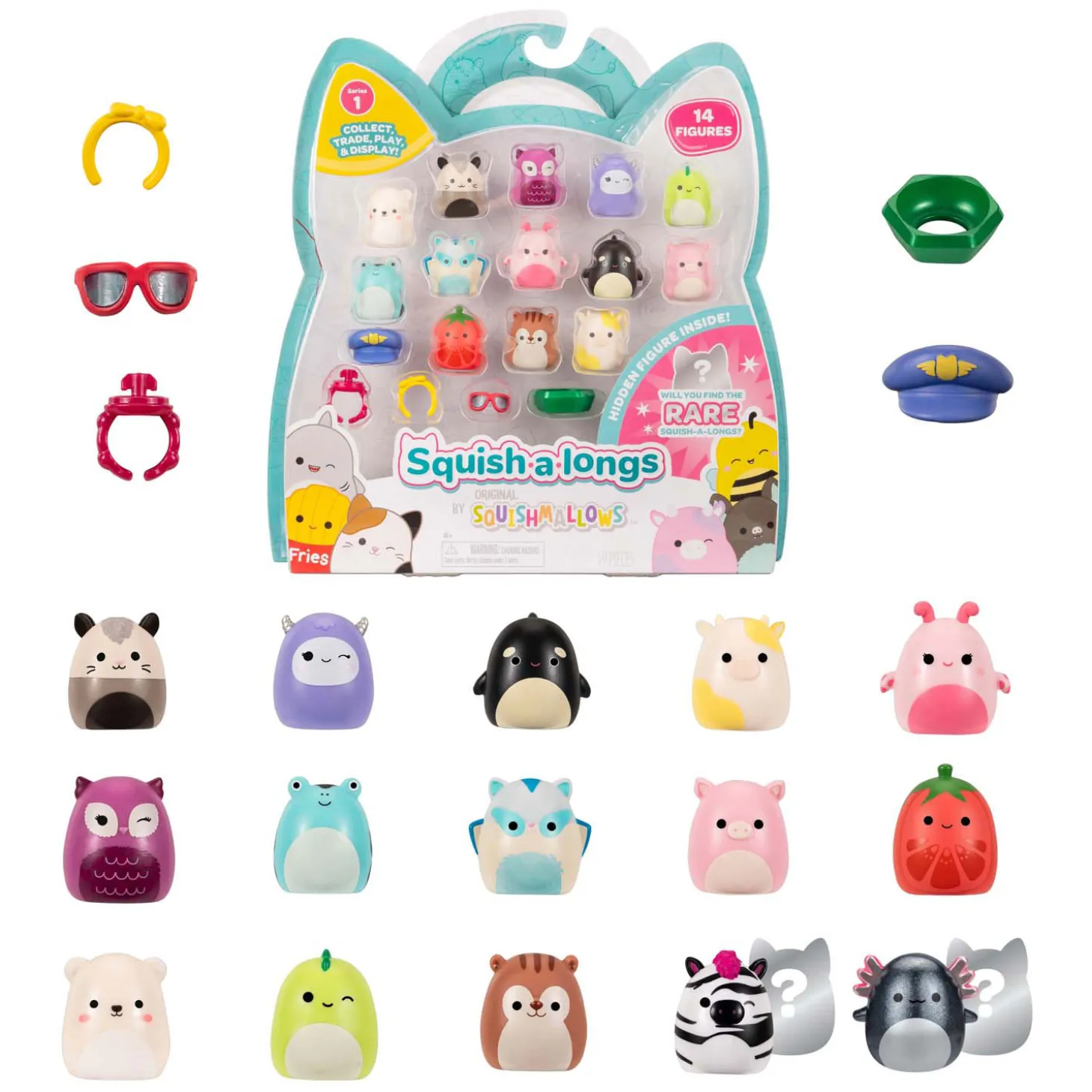 Squishmallows - Squish-a-longs Speelfiguren - Style 2, 14dlg.