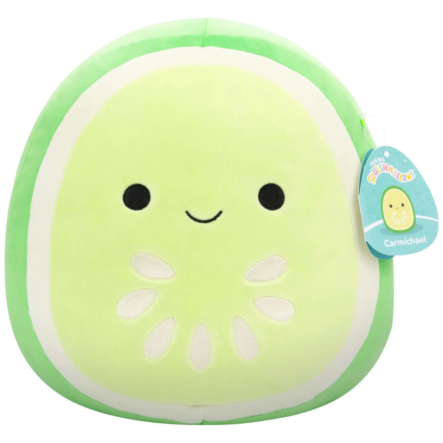 Squishmallows Knuffel Pluche Carmichael de Groene Komkommer, 30cm