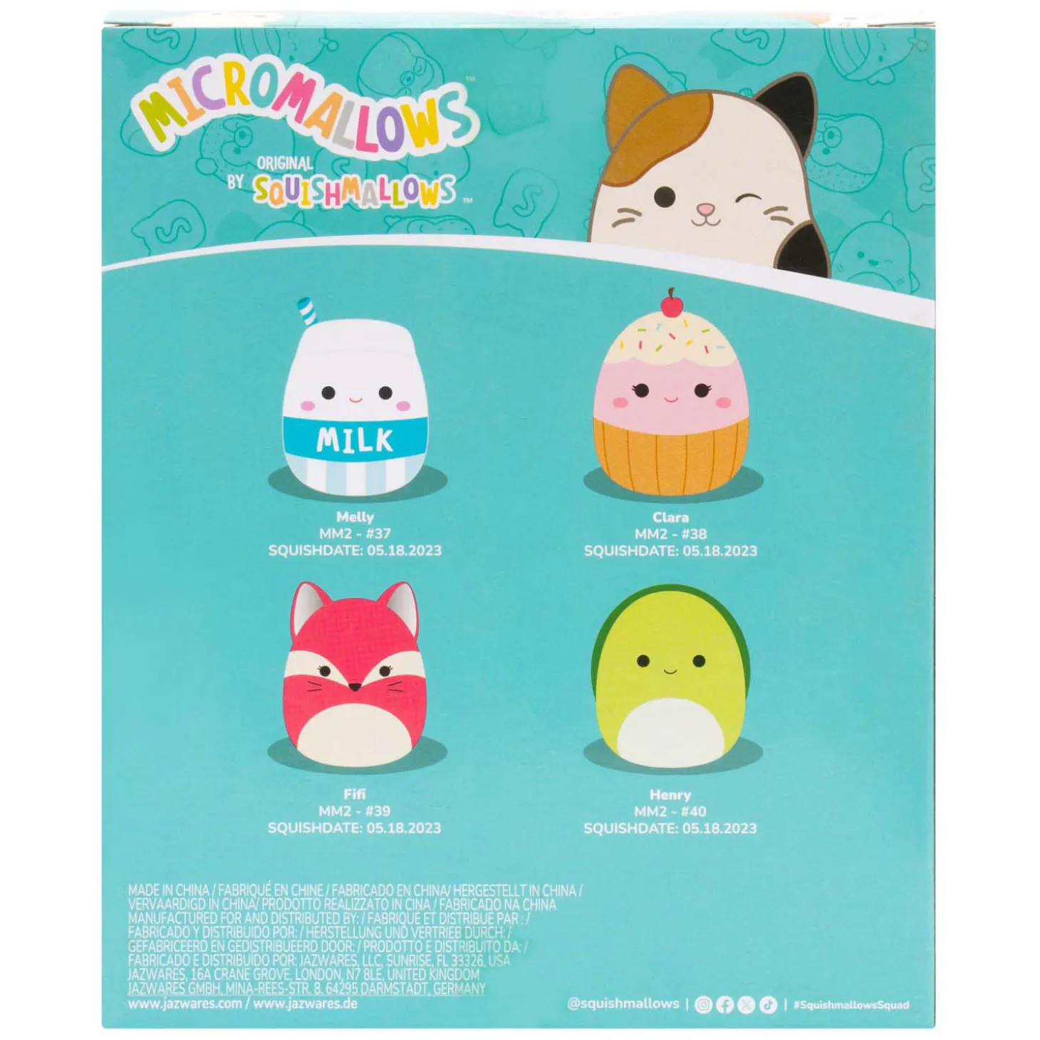 Squishmallows Knuffel Pluche - Micromallows, 4-Pack