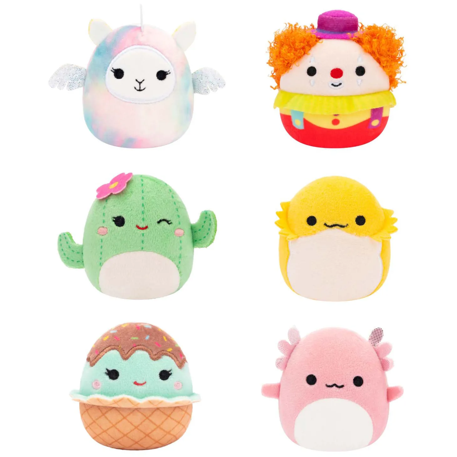 Squishmallows Knuffel Pluche - Micromallows Archie, Maya, Maritza, Bimbi, Rodry, Lucy, 6-Pack