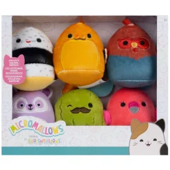 Squishmallows Knuffel Pluche Micromallows - Charles, Onel, Mo, Cookie, Reed, Layla, 6-Pack