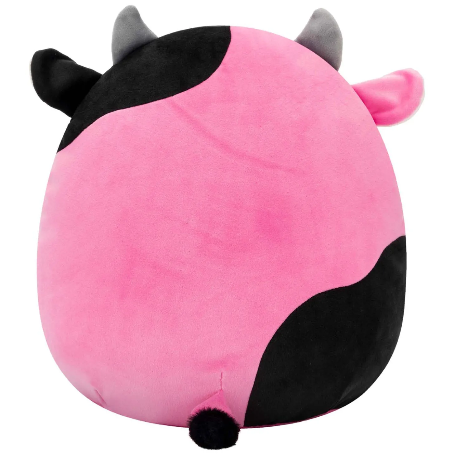 Squishmallows Knuffel Pluche - Zwarte en Roze Koe, 30cm