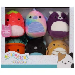 Squishmallows Knuffel Pluche Micromallows - Greer, Sloan, Emerald, Oz, Scarlet, Ald, 6-Pack