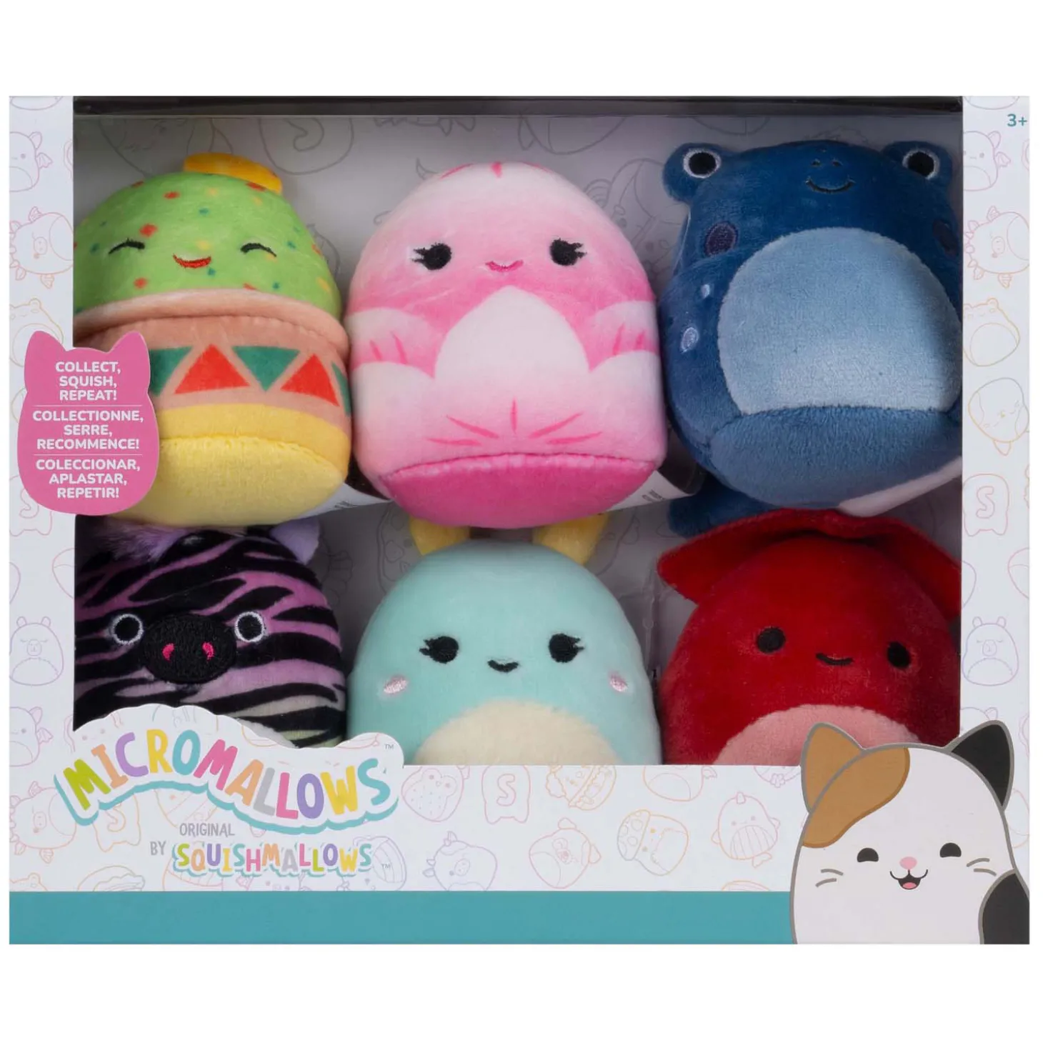 Squishmallows Knuffel Pluche Micromallows - Elin, Altman, Gideon, Agnolo, Safiyah, Connie, 6-Pack