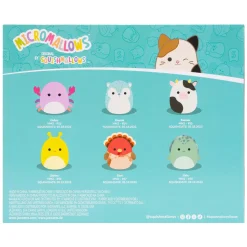 Squishmallows Knuffel Pluche - Micromallows Cailey, Connor, Gavi, Zarina, Hasani, Cole, 6-Pack