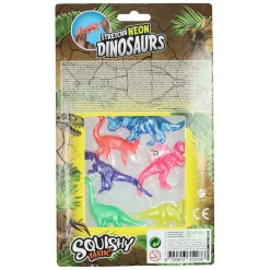 Squishy Tastic Super Stretch Neon Dino's, 6dlg.